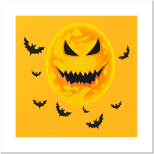 Halloween Moon Posters and Art